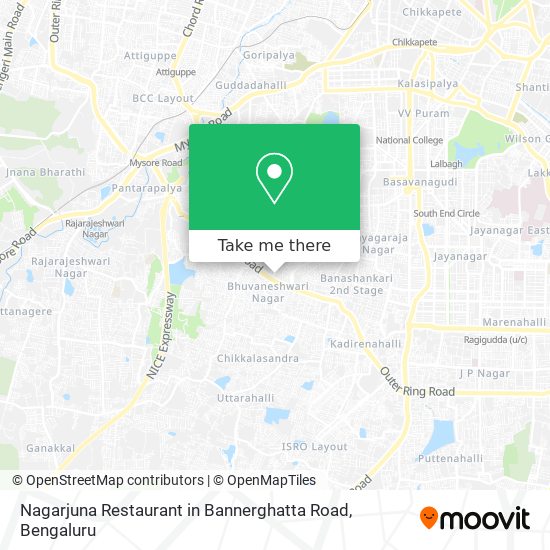 Nagarjuna Restaurant in Bannerghatta Road map