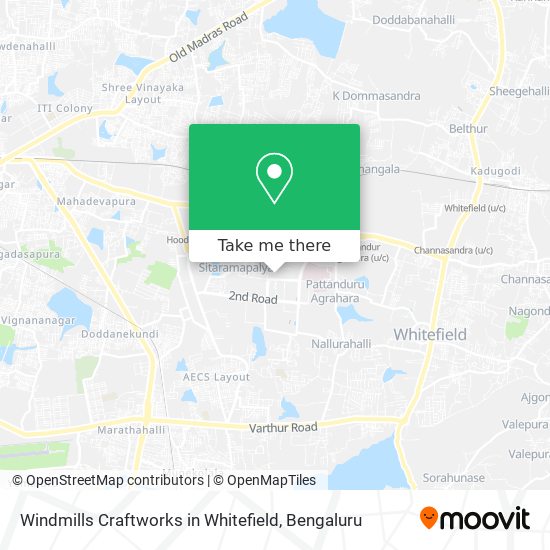 Windmills Craftworks in Whitefield map
