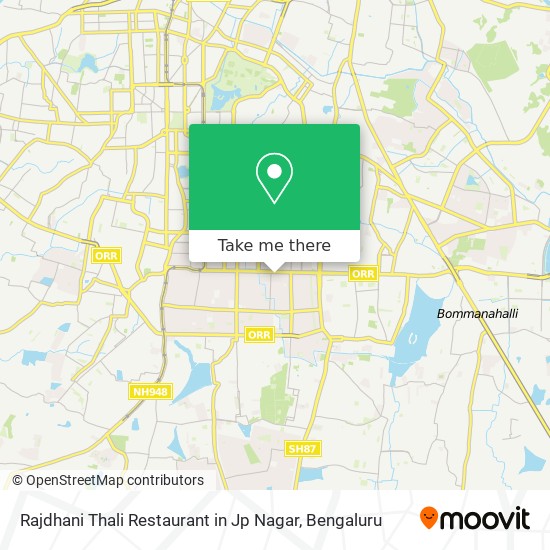 Rajdhani Thali Restaurant in Jp Nagar map