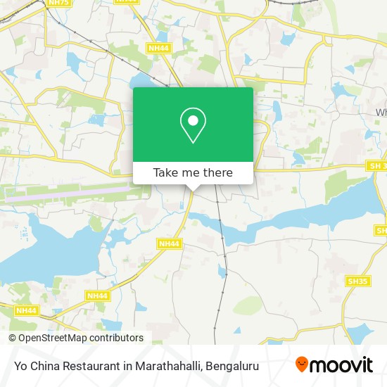 Yo China Restaurant in Marathahalli map