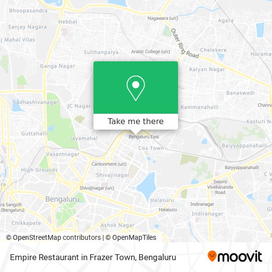 Empire Restaurant in Frazer Town map