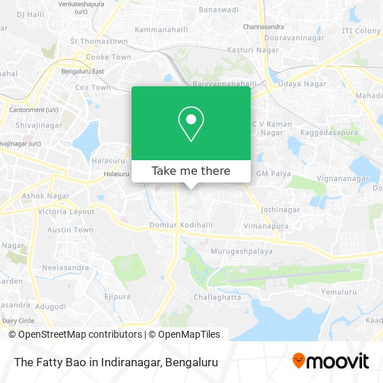 The Fatty Bao in Indiranagar map