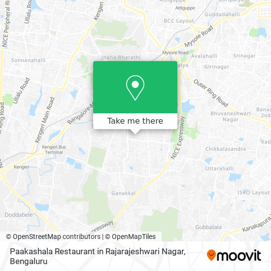 Paakashala Restaurant in Rajarajeshwari Nagar map