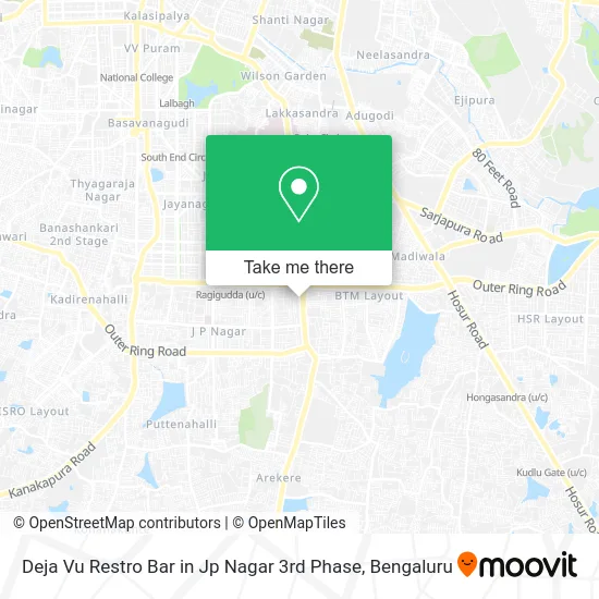 Deja Vu Restro Bar in Jp Nagar 3rd Phase map