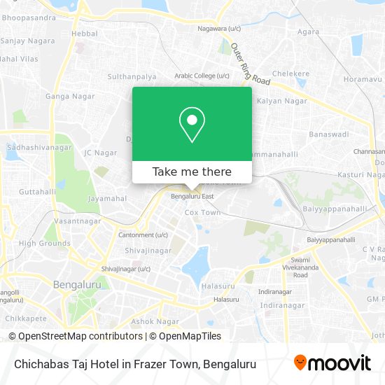Chichabas Taj Hotel in Frazer Town map