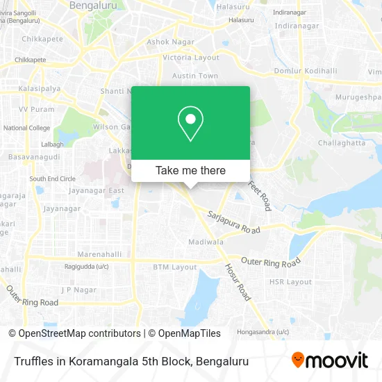 Truffles in Koramangala 5th Block map