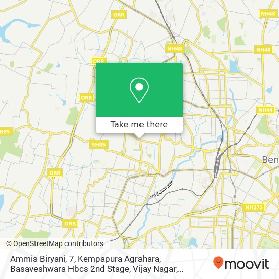 Ammis Biryani, 7, Kempapura Agrahara, Basaveshwara Hbcs 2nd Stage, Vijay Nagar, Bangalore - 560040 map