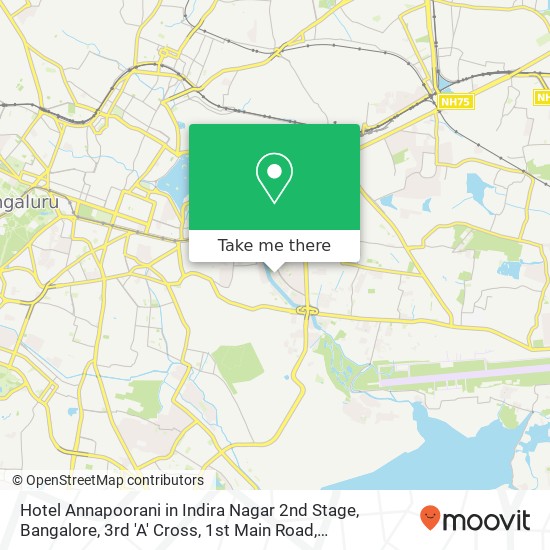 Hotel Annapoorani in Indira Nagar 2nd Stage, Bangalore, 3rd 'A' Cross, 1st Main Road, Paramahansa Y map