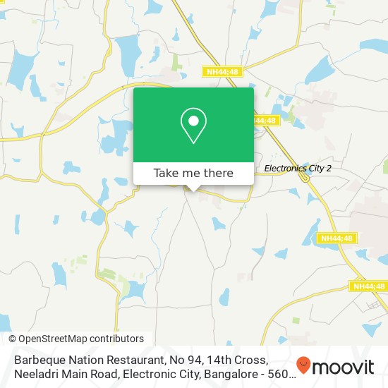 Barbeque Nation Restaurant, No 94, 14th Cross, Neeladri Main Road, Electronic City, Bangalore - 560 map