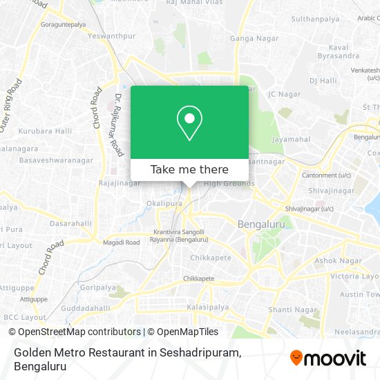 Golden Metro Restaurant in Seshadripuram map