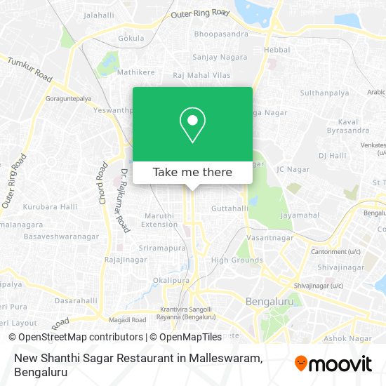 New Shanthi Sagar Restaurant in Malleswaram map