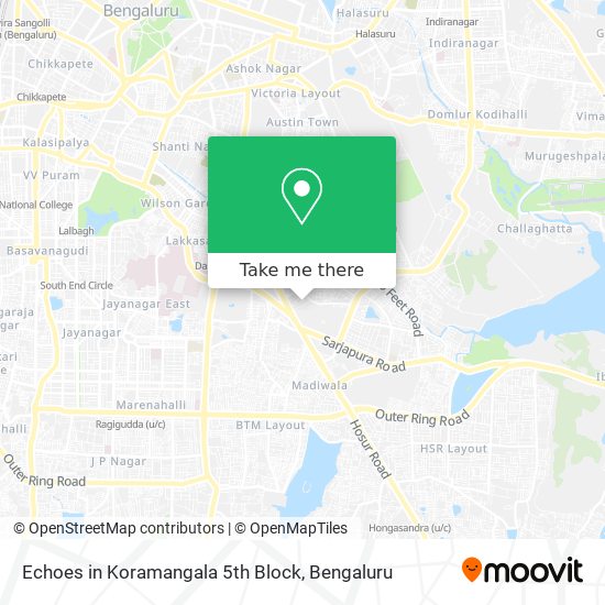 Echoes in Koramangala 5th Block map