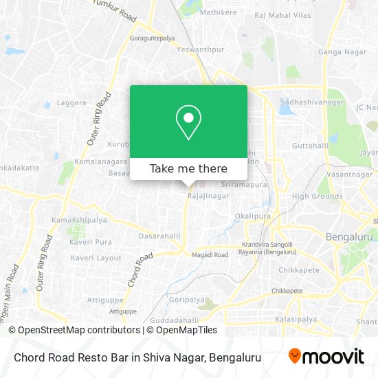 Chord Road Resto Bar in Shiva Nagar map