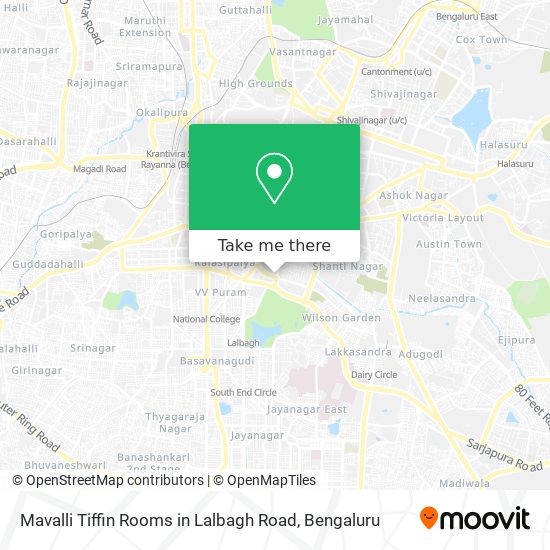 Mavalli Tiffin Rooms in Lalbagh Road map