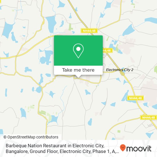 Barbeque Nation Restaurant in Electronic City, Bangalore, Ground Floor, Electronic City, Phase 1, A map