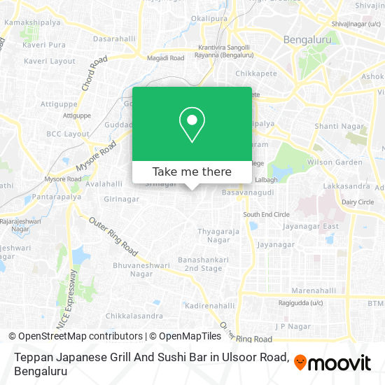 Teppan Japanese Grill And Sushi Bar in Ulsoor Road map