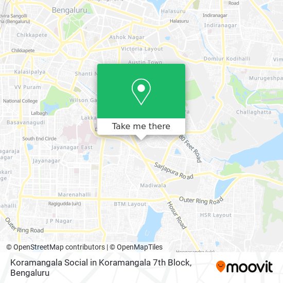 Koramangala Social in Koramangala 7th Block map
