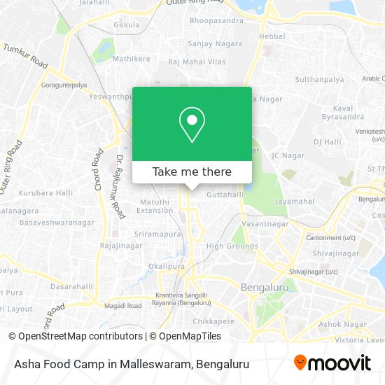 Asha Food Camp in Malleswaram map