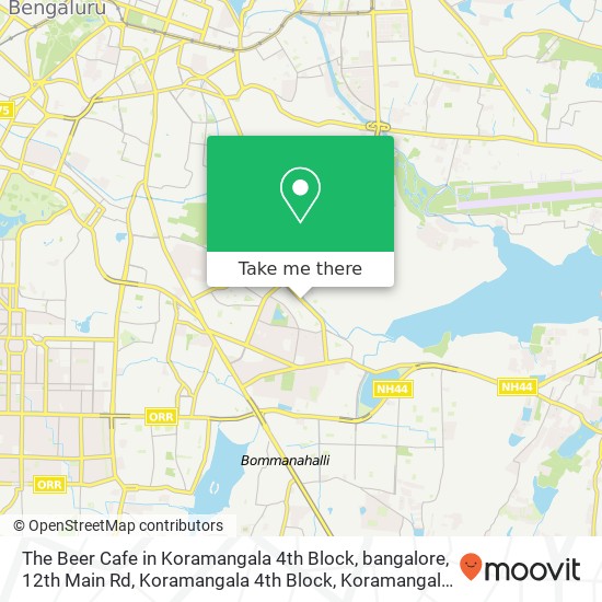 The Beer Cafe in Koramangala 4th Block, bangalore, 12th Main Rd, Koramangala 4th Block, Koramangala map