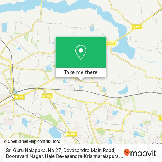 Sri Guru Nalapaka, No 27, Devasandra Main Road, Dooravani Nagar, Hale Devasandra-Krishnarajapura, B map