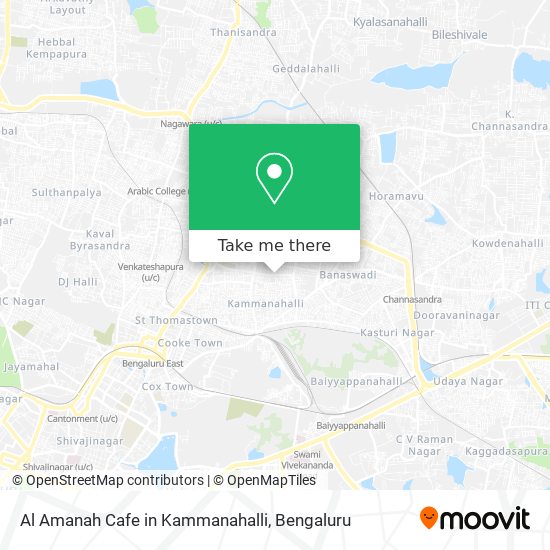 Al Amanah Cafe in Kammanahalli map