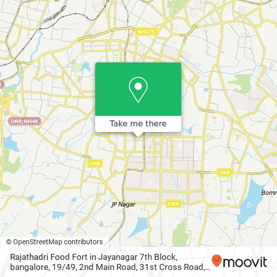 Rajathadri Food Fort in Jayanagar 7th Block, bangalore, 19 / 49, 2nd Main Road, 31st Cross Road, Near map