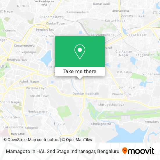 Mamagoto in HAL 2nd Stage Indiranagar map