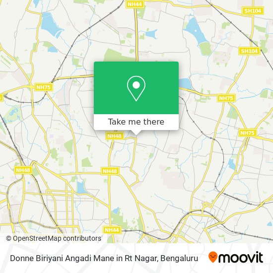 Donne Biriyani Angadi Mane in Rt Nagar map