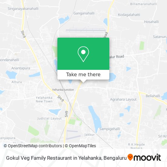 Gokul Veg Family Restaurant in Yelahanka map