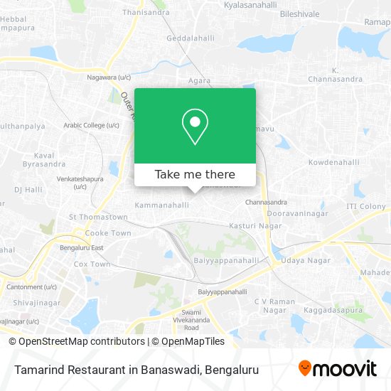 Tamarind Restaurant in Banaswadi map