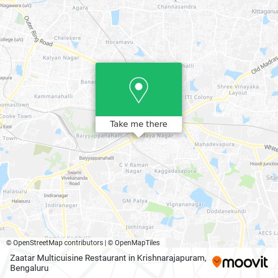 Zaatar Multicuisine Restaurant in Krishnarajapuram map