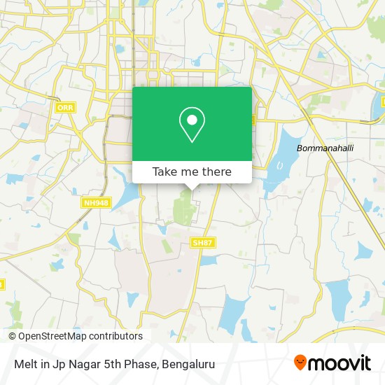 Melt in Jp Nagar 5th Phase map