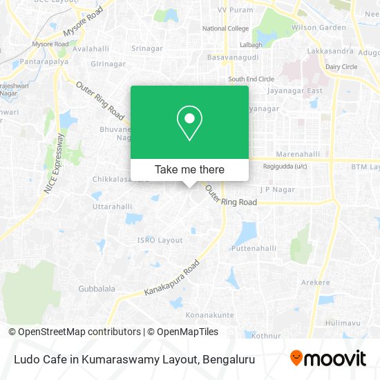 Ludo Cafe in Kumaraswamy Layout map