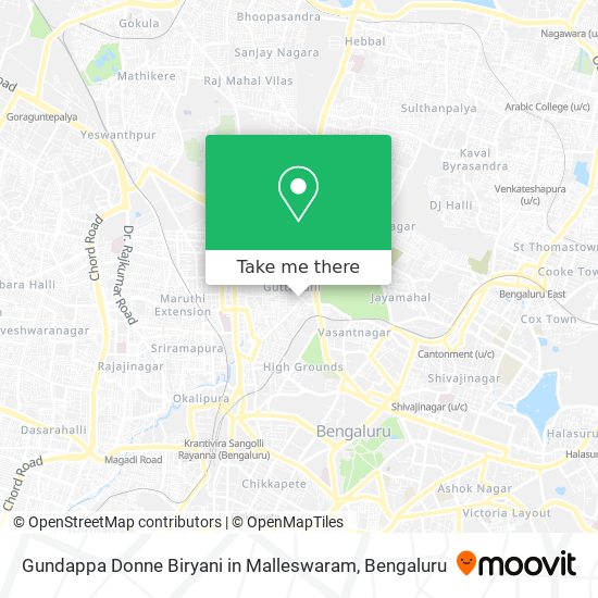 Gundappa Donne Biryani in Malleswaram map