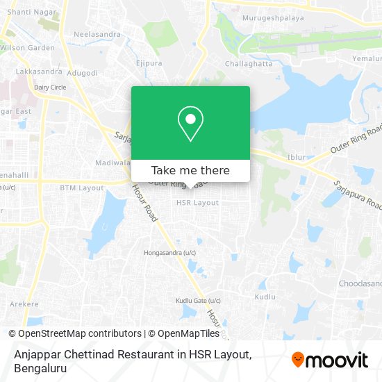 Anjappar Chettinad Restaurant in HSR Layout map