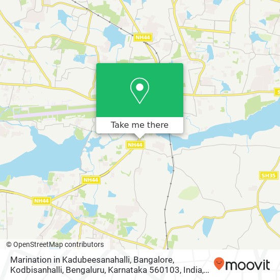 Marination in Kadubeesanahalli, Bangalore, Kodbisanhalli, Bengaluru, Karnataka 560103, India map