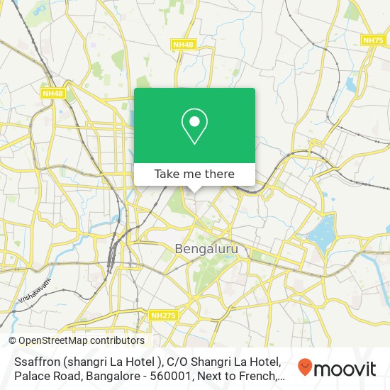 Ssaffron (shangri La Hotel ), C / O Shangri La Hotel, Palace Road, Bangalore - 560001, Next to French map