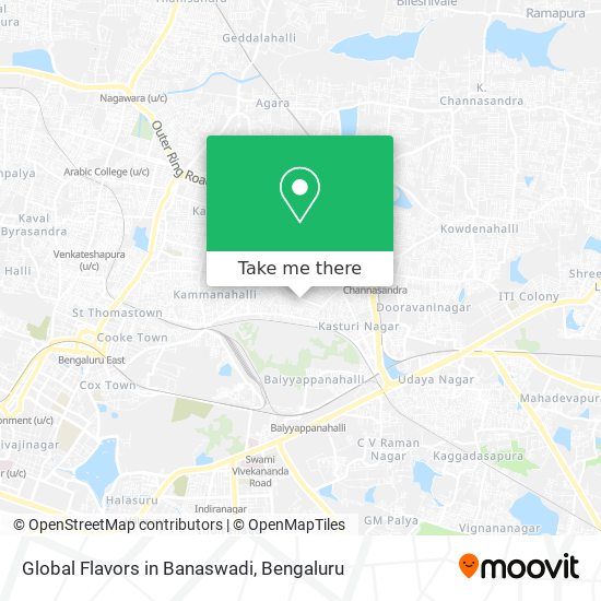 Global Flavors in Banaswadi map