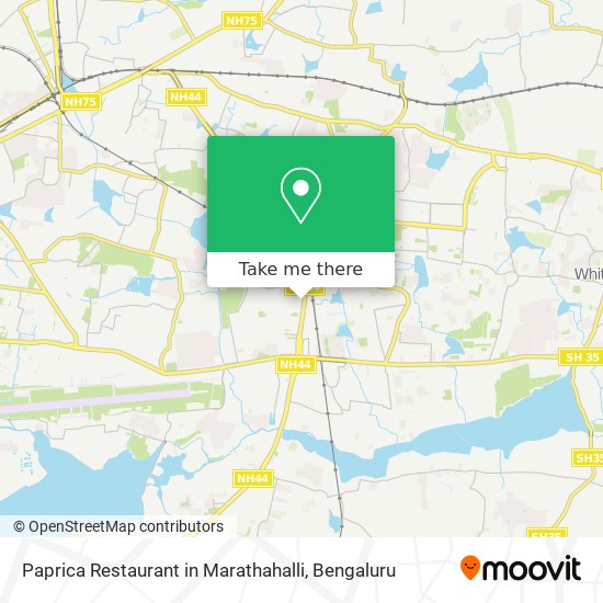 Paprica Restaurant in Marathahalli map