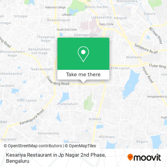Kesariya Restaurant in Jp Nagar 2nd Phase map