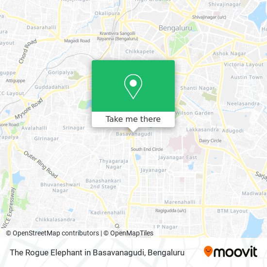 The Rogue Elephant in Basavanagudi map