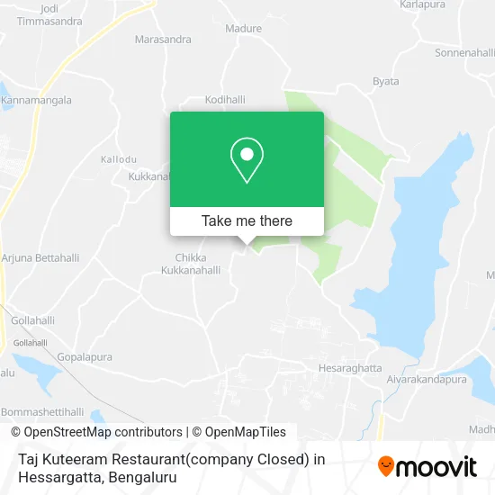 Taj Kuteeram Restaurant(company Closed) in Hessargatta map