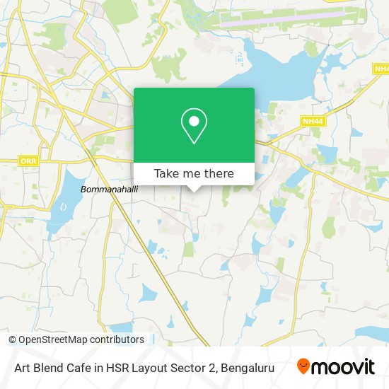 Art Blend Cafe in HSR Layout Sector 2 map