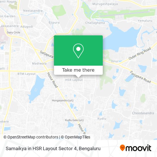 Samaikya in HSR Layout Sector 4 map