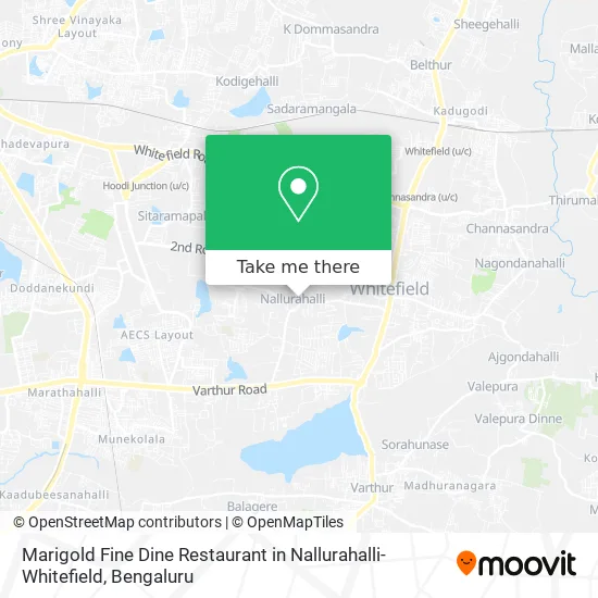 Marigold Fine Dine Restaurant in Nallurahalli-Whitefield map