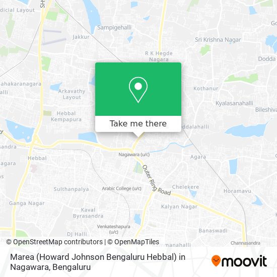 Marea (Howard Johnson Bengaluru Hebbal) in Nagawara map