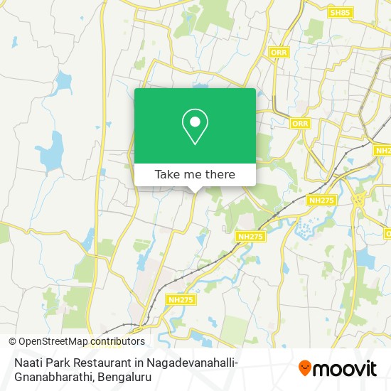 Naati Park Restaurant in Nagadevanahalli-Gnanabharathi map