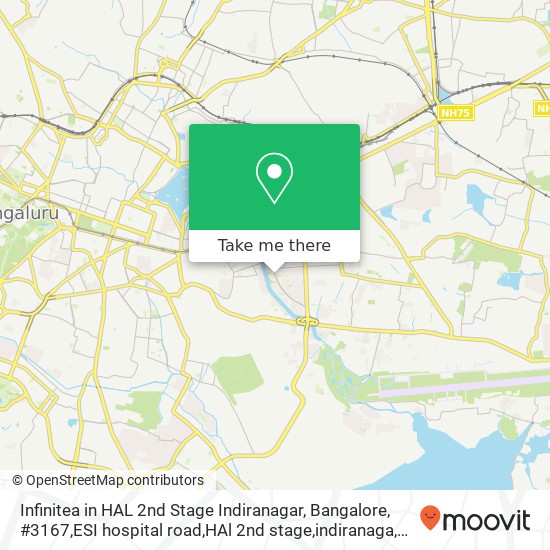 Infinitea in HAL 2nd Stage Indiranagar, Bangalore, #3167,ESI hospital road,HAl 2nd stage,indiranaga map