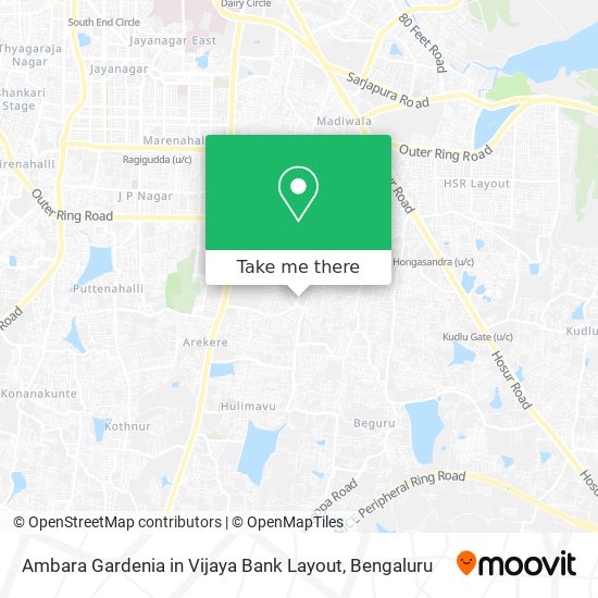 Ambara Gardenia in Vijaya Bank Layout map