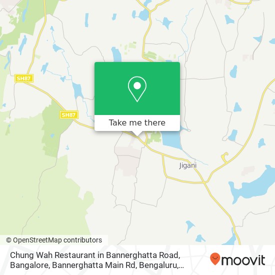 Chung Wah Restaurant in Bannerghatta Road, Bangalore, Bannerghatta Main Rd, Bengaluru, Karnataka, I map